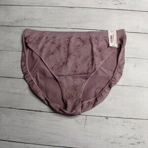 Ambrielle Women's High Cut Leg Brief Panties Size L 7 Floral